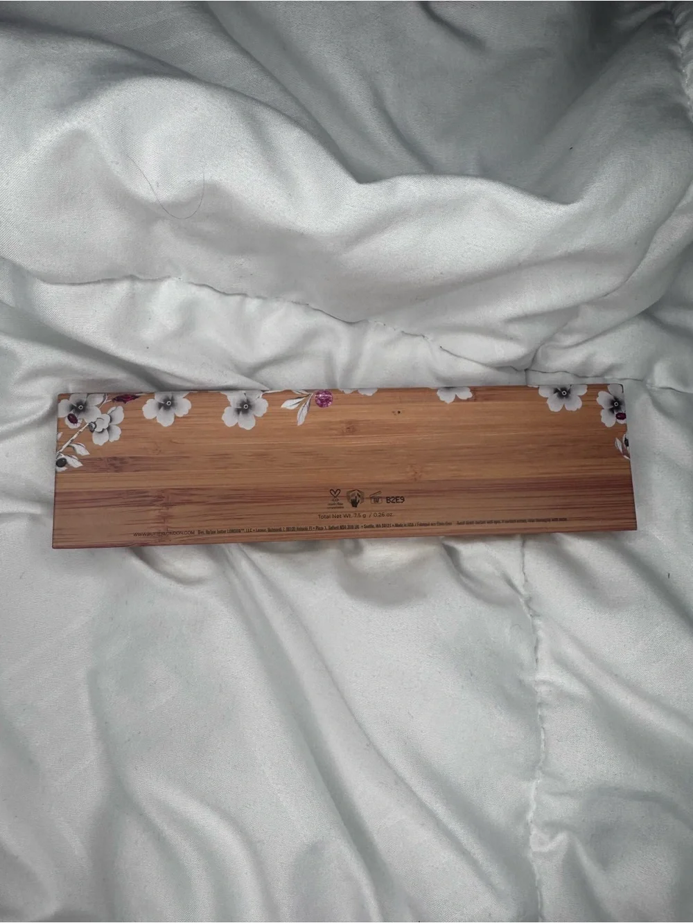 butter LONDON Floral Bamboo Eyeshadow Set in Wood and White Floral Accents